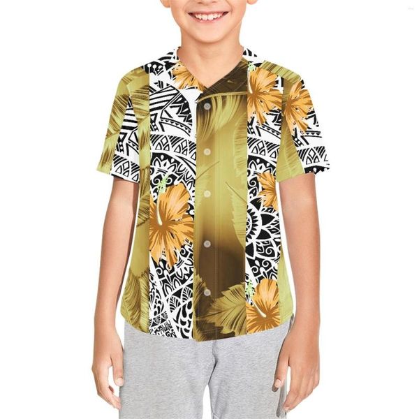 Camisas casuales para hombres Polinesia tribal fijian tótem tattú estampados fiji diseño personalizado diseño de béisbol béisbol