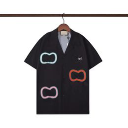 Camisas casuales para hombres Camisas de diseñador estampadas Camisa casual para mujer Camisa de seda suelta Mangas cortas 2024 Nuevas camisetas de moda Camisetas de lujo