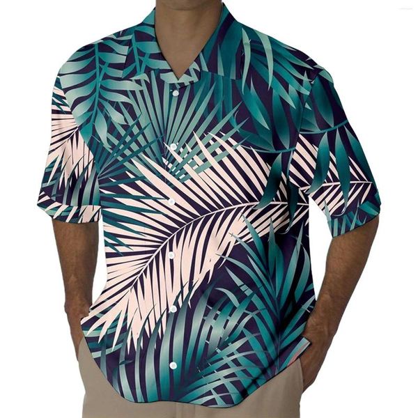 Camisas casuales para hombres Camiseta impresa Camiseta para hombre Manga corta Vacaciones Impresión 3D Playa Hoja de coco Chica Jelly Sandalia