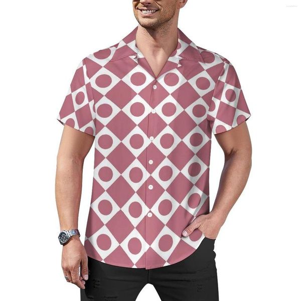 Chemises décontractées pour hommes Retro Mod Beach Shirt Vintage 60s Print Summer Men Fashion Blouses Short Sleeves Custom Clothing Plus Size 3XL 4XL