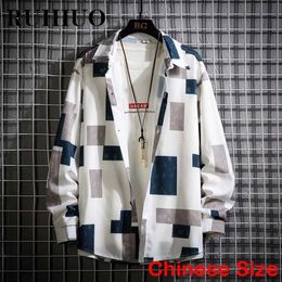 Chemises décontractées pour hommes RUIHUO Chemises décontractées pour hommes surdimensionné homme chemise vêtements taille chinoise M-4XL 2022 été nouveautés T221006