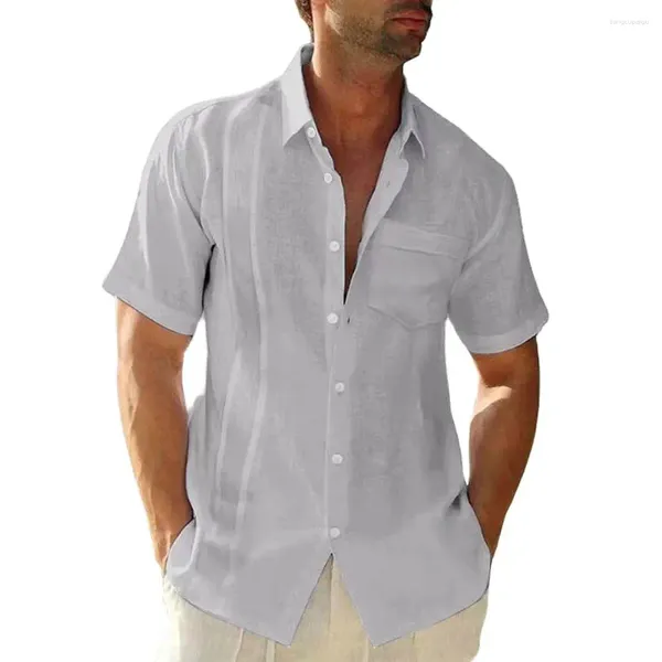 Chemises décontractées pour hommes Samlona manches longues hommes chemise Blusas vêtements sexy 2023 hauts à simple boutonnage solide mode hommes chemisier automne