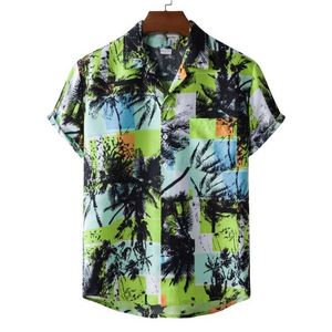 Casual shirts voor heren shirt heren shirts man t-shirt tiki mode kleding blouses luxe sociale t-shirts Hawaiiaanse katoen hoge kwaliteit fr verzending y240506pfsa