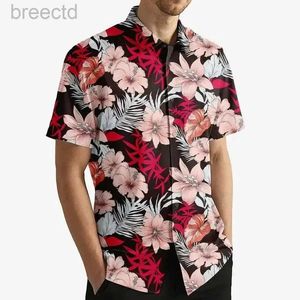 Camisas casuales para hombres Camisa tendencia para hombre camisa al aire libre playa de verano de verano de flores tropicales camisa playa playa paisley hawaian estampado palma cuba re 240409