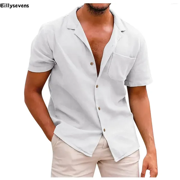 Chemises décontractées pour hommes à manches courtes bouffées de voyage de voyage