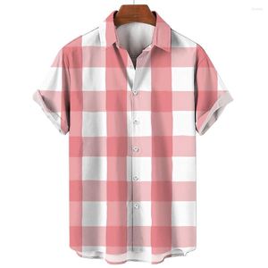 Mannen Casual Shirts Korte mouwen Dunne Print T-shirts Zomer Kleding Voor Mannen Polo Jeugd Persoonlijkheid Tops Hawaiian Shirt Dazn