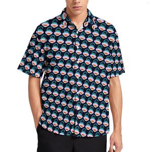 Casual shirts voor heren sok aap shirt staart afdrukken vakantie losse Hawaiian retro blouses korte mouwen op maat