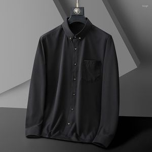 Casual shirts voor heren solide zakelijk werk voor interview of woon het banket bij verschillende kleurstijlen slanke zeer temperament oxford shirt mannen