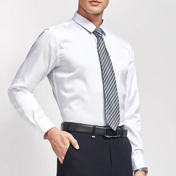 Camisas casuales para hombres Primavera Otoño Mangas largas Camisa blanca Ropa al por mayor Venta de verano 40% Algodón Hombres Manga T
