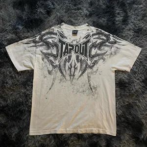Chemises décontractées pour hommes Streetwear T-shirt Y2K Mens Hip Hop Lettre Graphique Imprimer T-shirt surdimensionné Harajuku Col rond Coton Manches courtes