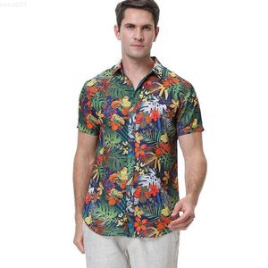 Camisas informales para hombre, camisetas de playa de verano para hombre, camisa de Surf suave y transpirable de manga corta con estampado de solapa informal para hombre, novedad de 2023 L230715