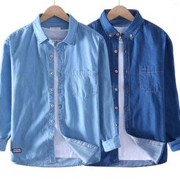 Chemises décontractées pour hommes Veste de chemise en jean d'été facile à porter avec un design attrayant pour les cadeaux d'anniversaire de l'année