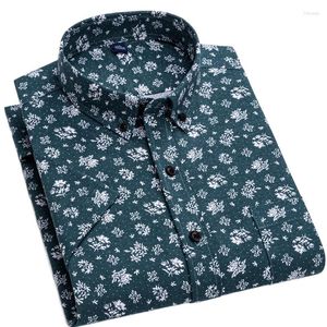 Chemises décontractées pour hommes Chemise à fleurs d'été à manches courtes imprimée mince mode coton hawaïen bouton Up Oxford haute qualité Chemise hauts