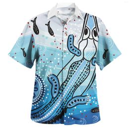 Casual shirts voor heren Summer Hawaii Shirt vorm 3D -printen en damesmode strandgecko Animal Clothing