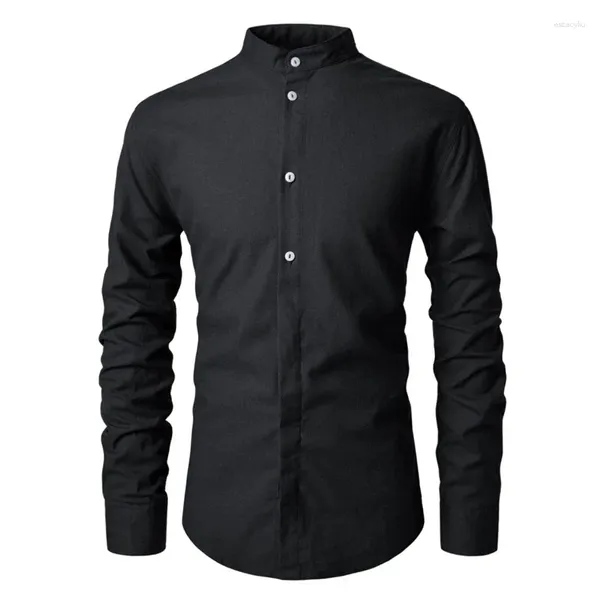 Camisas casuales para hombres Vestido de manga larga de verano Ropa con botones de boda Camisetas de moda social coreana Top