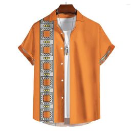 Casual overhemden voor heren Zomer heren etnische stijl mode met knopen en korte mouwen Trendyol heren vintage Hawaii blouses Ropa Hombre