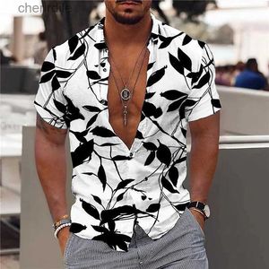 Chemises décontractées pour hommes Summer New Mens Hawaiian Beach Vacation Shirt lâche et respirant à manches courtes Top Extra Large Mens Camissa YQ240408