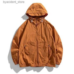 Chemises décontractées pour hommes Summer Oversize Baggy Sun Protection Vêtements Mince Veste Hommes Mode Coréenne Rue À Capuchon Solaire Vêtements D'extérieur Mâle Plus Taille L240306