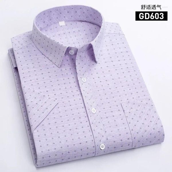 Chemises décontractées pour hommes Summer Plaid Plaid à manches courtes à manches courtes et coton lin social formel hommes vêtements