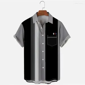 Chemises décontractées pour hommes Chemise d'été imprimée à manches courtes Respirant Beach Top Street Fashion T-shirt Wear