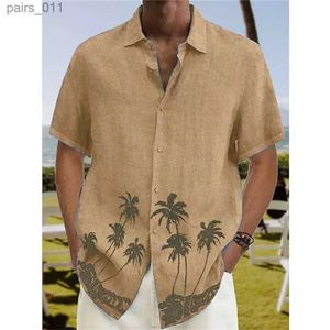 Chemises d'été décontractées pour hommes pour hommes chemises hawaïi-mises à manches courtes surdimensionnées pour hommes Camisas Masculinos Spring Original NOUVEAU Clothing XL 240402