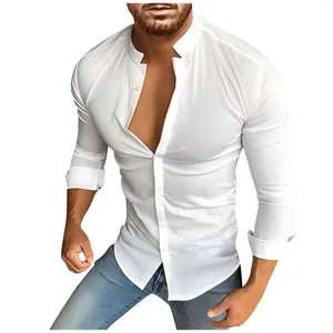 Casual herenoverhemden Zomer Slim Fit Mode Ademend overhemd Mannelijke kleding 2023 Zakelijke formele kleding Chemise Homme