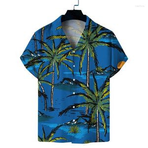 Chemises décontractées pour hommes Summer Sunset Beach Mens Womens Fashion Hawaii Floral 3D APPRIMÉ CHEAU CARRIE CHIRT