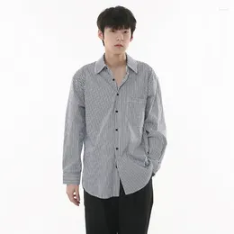 Chemises décontractées pour hommes SYUHGFA Style coréen Lâche Rayé Simple Chemise Mode Polyvalent Tops Business Mâle Claaaic Cardigan