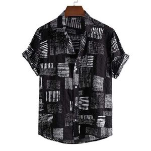 Casual shirts voor heren t-shirts voor mannen kleding luxe heren shirt man t-shirt tiki shirts en blouses mode social fr verzendt Hawaiian katoen y240506