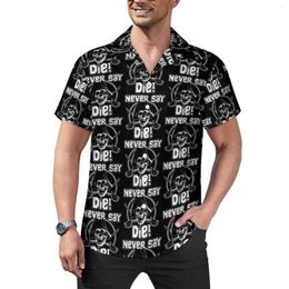 Chemises décontractées pour hommes The Goonies Print Beach Shirt Never Say Die Hawaii Men Streetwear Blouses Short-Sleeve Graphic Clothing Plus Size