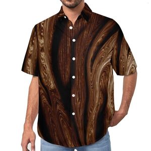 Camisas casuales para hombres Estampado de tigre Camisa de vacaciones de animales tropicales Blusas de estilo callejero hawaiano Patrón masculino Tamaño grande