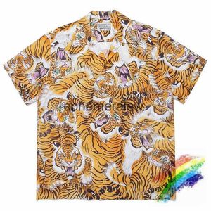 Casual overhemden voor heren Tijger WACKO MARIA-shirt Heren Dames Beste kwaliteit Hawaiiaanse volledige print T-shirtephemeralew