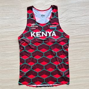 Chemises décontractées pour hommes Tokyo Kenya Équipe nationale Homme Marathon sans couture Course rapide Sport Gilet Athlète Athlétisme Singlet Personnalisable 230822