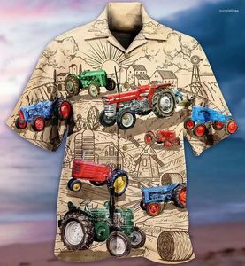 Chemises décontractées pour hommes Tracteur HawaiiAN