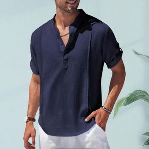 Chemises décontractées pour hommes à la mode hommes haut d'été mince demi simple boutonnage mi-long respirant séchage rapide Match pantalon