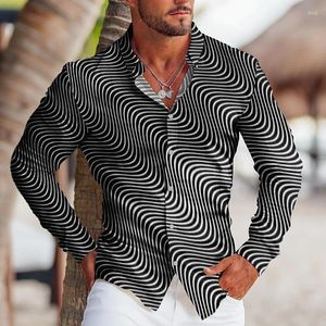 Casual shirts voor heren trendy vintage tribal sport heren feest helder grafisch shirt revers knop omlaag paars blauw blazer