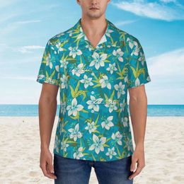 Chemises décontractées pour hommes chemises de vacances à floral tropical Anaina Hou Hawaiian Summer Mens Elegant Blouses Short-Sheeve Harajuku Top personnalisé