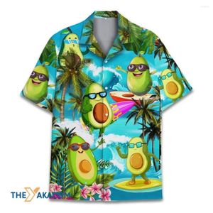 Chemises décontractées pour hommes Tropical Tiki Head Hawaiian pour les hommes femmes Summer Beach Aloha Bouton Down Down Ments à manches courtes