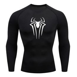 Chemises décontractées pour hommes UPF 50 Compression à manches longues Imprimé Sports nautiques Rash Guard Couche de base à séchage rapide Chemise d'entraînement athlétique 231207