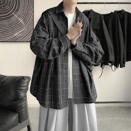 Chemises décontractées pour hommes VIANKANI Chemise à carreaux Marque de mode Ins Manteau coréen polyvalent Beaux vêtements 2024 M-2XL