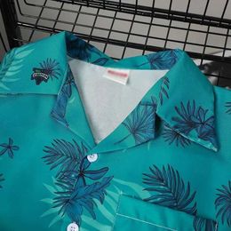 Casual shirts voor heren Vice City Matching Shirt Mens Summer Dunne bloemen shirt Hawaiian Beach korte mouwenl2404