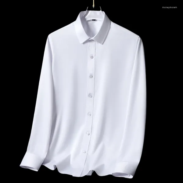 Chemises décontractées pour hommes Chemise blanche à manches longues Tenue d'affaires Travail Costume court Printemps et automne
