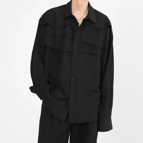 Camisas casuales para hombres Yamamoto Yohji estilo nicho diseño Yuppie camisa de manga larga otoño arte avanzado sentido luz madura abstainer