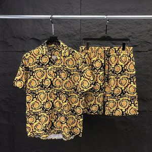 Casual sportshirt voor heren, korte mouw, overhemd met geometrische print, strandshort voor heren, modieus overhemd M-3XL #026