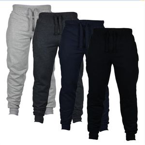 Pantalon de survêtement décontracté pour hommes, sarouel, pantalon à cordon de serrage, grande taille, solide, pantalon de jogging, coupe cintrée, S269d