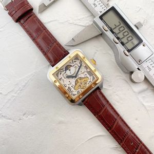 Heren vrijetijdshorloge 40 mm automatisch mechanisch uurwerk koeienhuid 316L roestvrijstalen horloge Leven waterdicht mode dameshorloge Cadeau