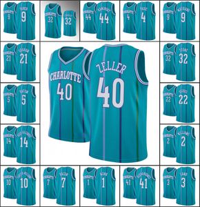 Maillot personnalisé pour hommes Charlotte Hornets''Kemba Walker Cody Zeller Bismack Biyombo anniversaire sarcelle