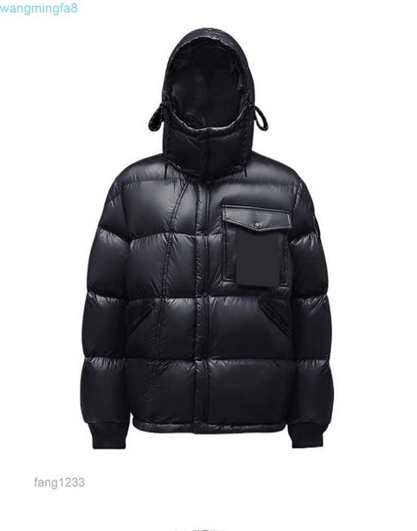 Veste d'hiver chaude à capuche pour hommes, poche de poitrine, Design, badge de bras, manteau de luxe, taille Oy0r