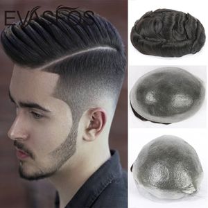 Perruques pour enfants pour hommes EVASFOS 0.02 0.04mm Super Thin Skin Toupet Natural European Human Hair Male Wig Système de prothèse pour hommes 230617