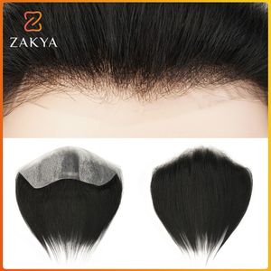 Pelucas para niños para hombres Frente para hombres Tupé Peluca para hombre Rayita natural 100% Cabello humano Frontal Peluca para hombre Piezas de cabello de piel completa Postizo Zakya 230822